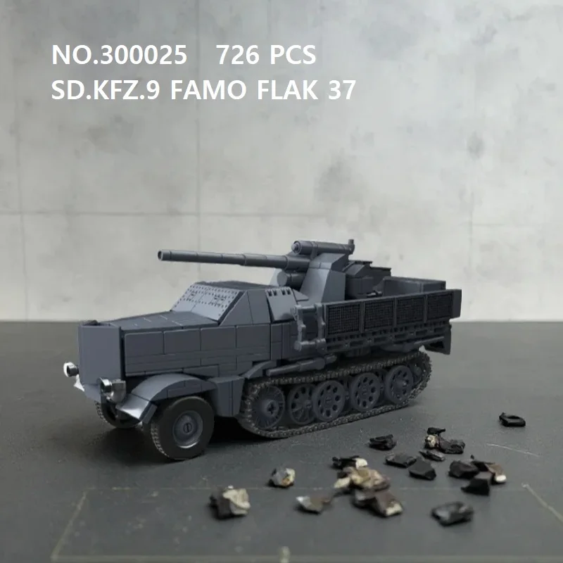 

Конструктор MOC «Немецкий артиллерийский транспорт» (726 деталей) для детей и мальчиков, сборная модель, историческая военная техника