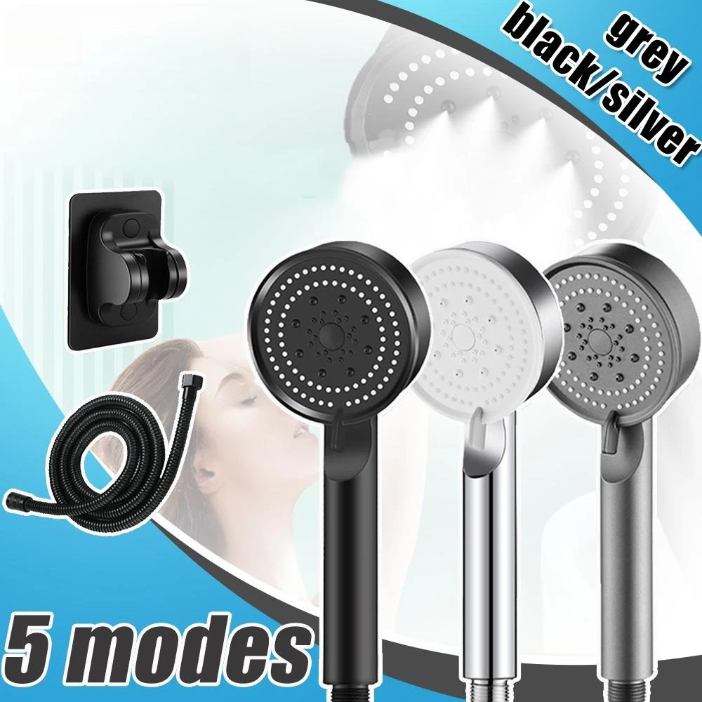 

5-режимная ручная насадка для душа высокого давления с технологией повышения воды, регулируемая массажная насадка-распылитель для домашнего использования в ванной комнате