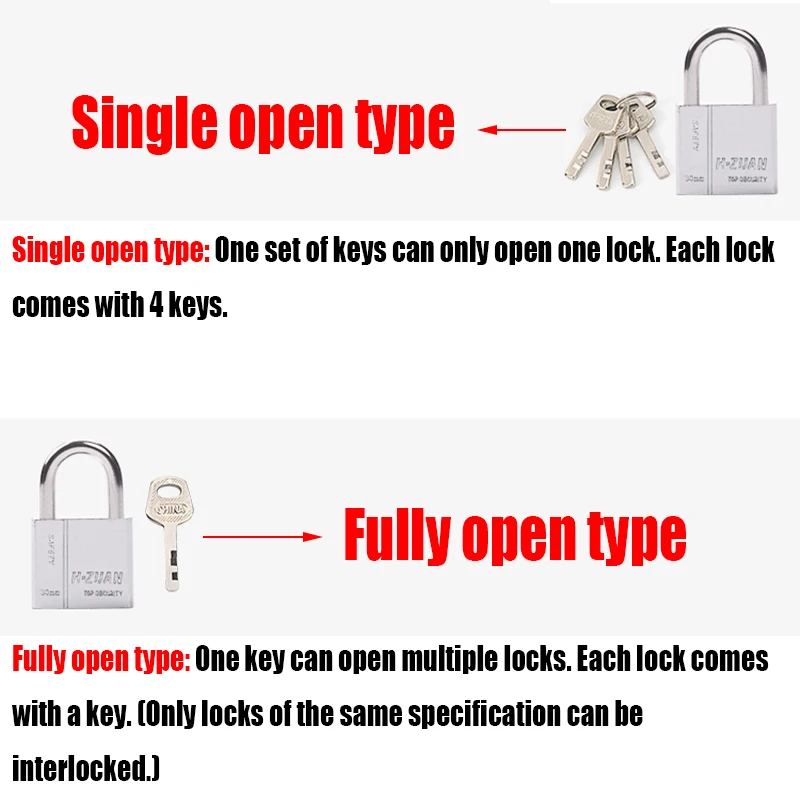 1PC 30-60mm Full Metal Padlock B Grade Steel Padlock Anti Theft/Anti Prying/Waterproof Padlock Door Lock Cabinet Lock Small Lock