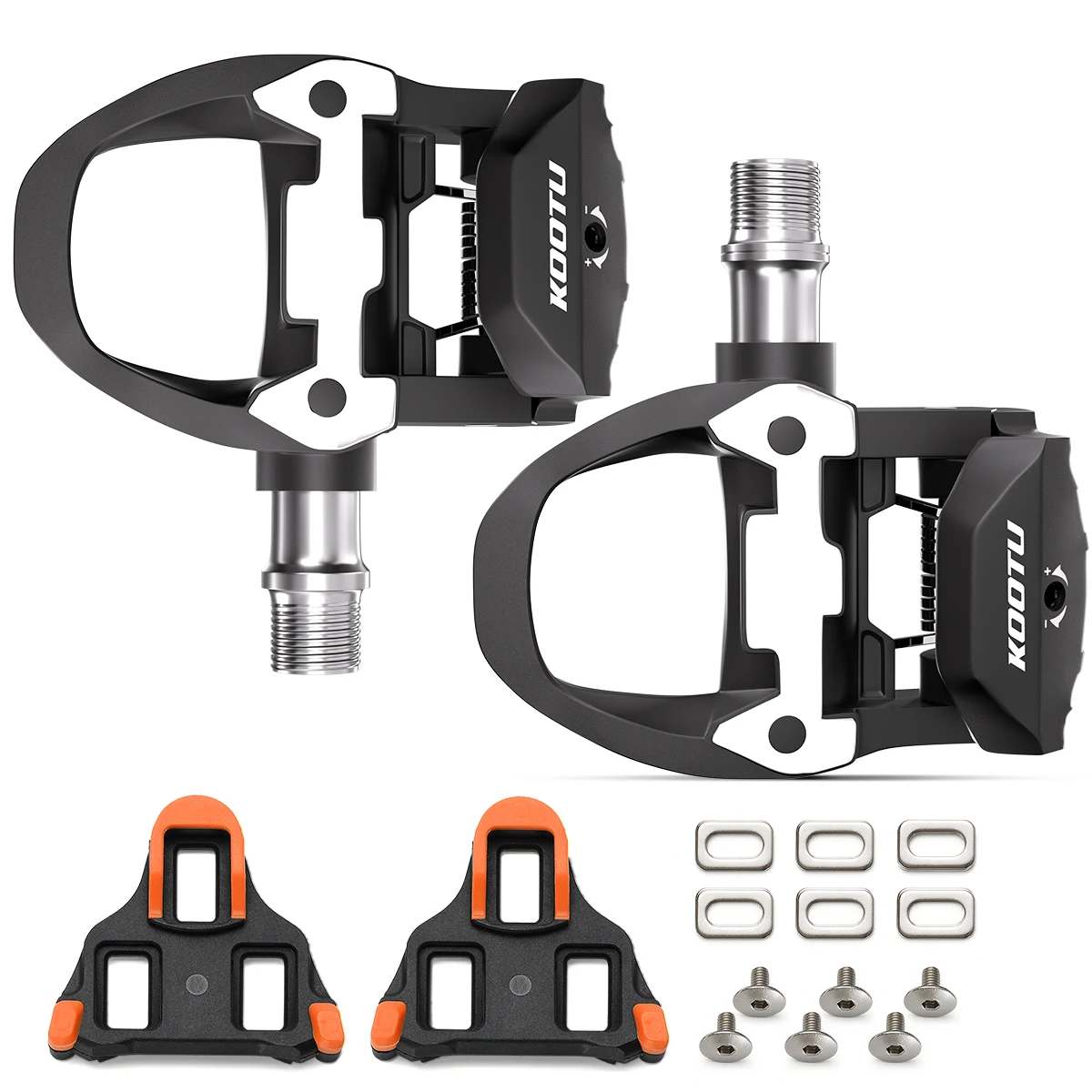 KOOTU automatic locking pedals road bike clip-on pedals for SPD-SL clip-on automatic pedals 1 pair of locking pedals