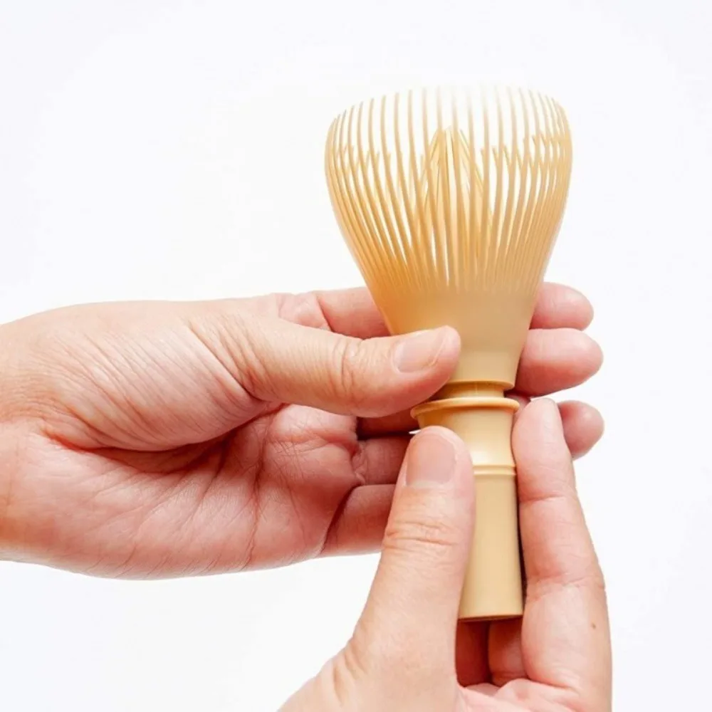 Tranditional Resin Matcha Whisk With Whisk Holder Smooth Green Tea Powder Whisk Reusable Portable Tea Brush Tea Set Accessories