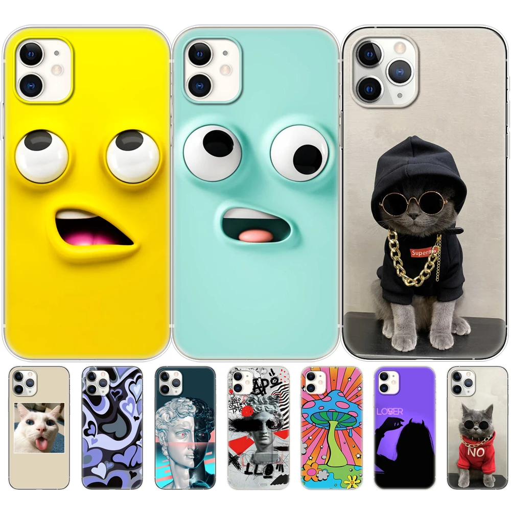 For iphone 11 Case for iphone 11 pro max coque eleven etui soft Silicon bumper Phone back Cover full 360 protective