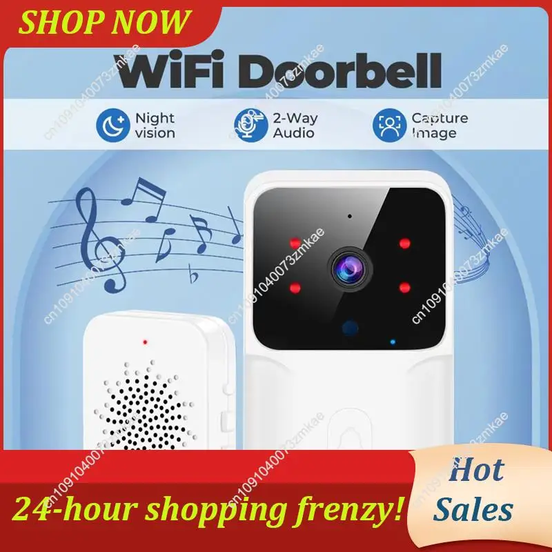 Daily Sale Wireless Wifi Doorbell Tuya Home Doorbell With Camera DC AC Battery Powered Camera Bell Feature