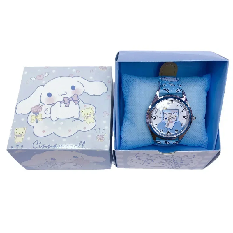 Kulomi - Children\'s PU leather electronic watch, big ear bracelet, dog melody, gift box, Anime Sanrio