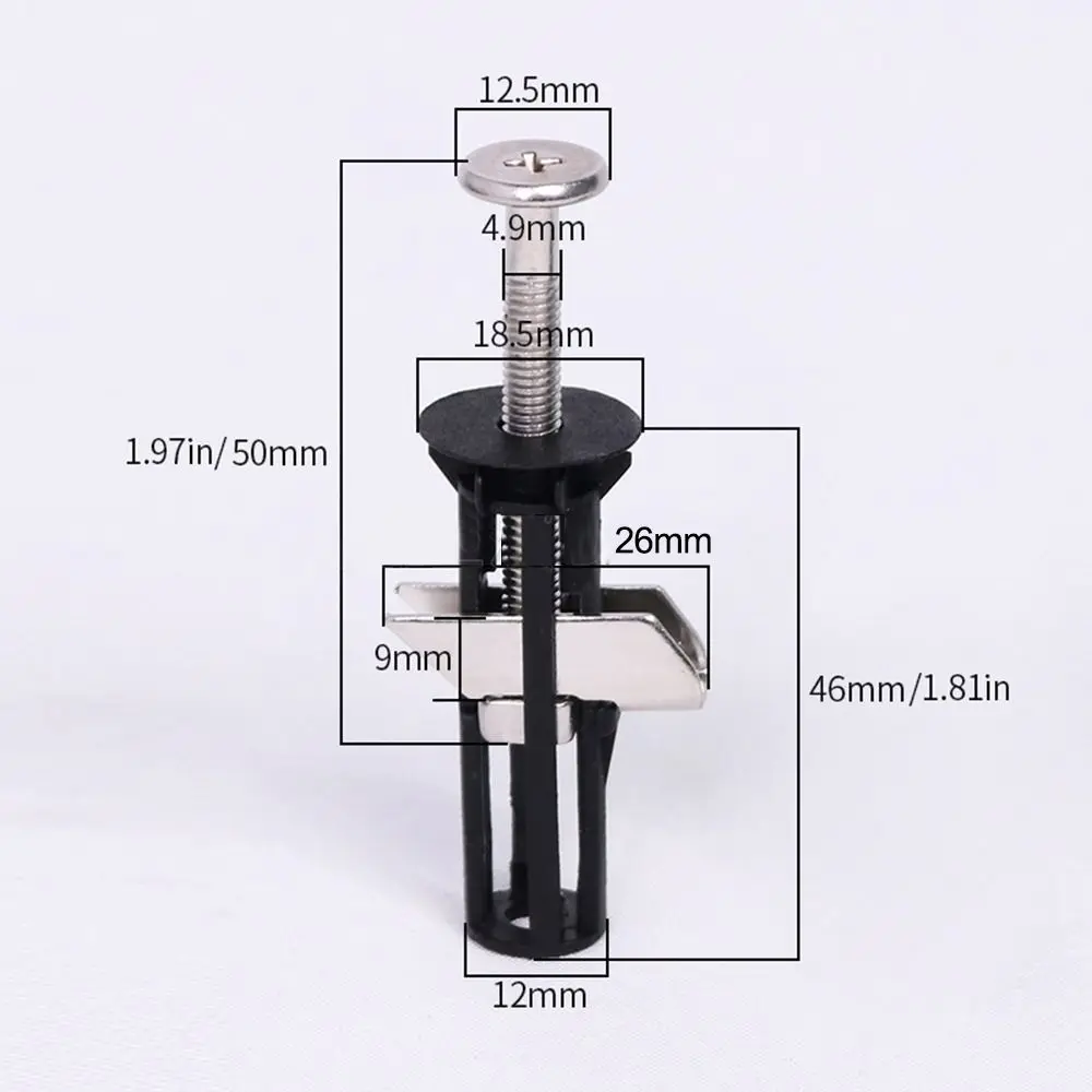 2Pcs Heavy Duty Toilet Seat Fastener Bolt Kit Universal Stainless Steel Toilet Seat Bolts Expansion Screw