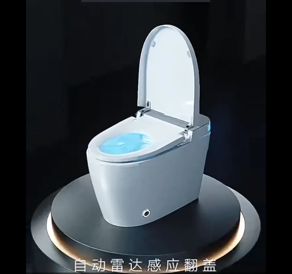 Automatic Toilet Flushing Auto Open Intelligent Wc Commode Bidet Toilet P Trap Floor Mounted Electric Bathroom Smart Toilet Wc
