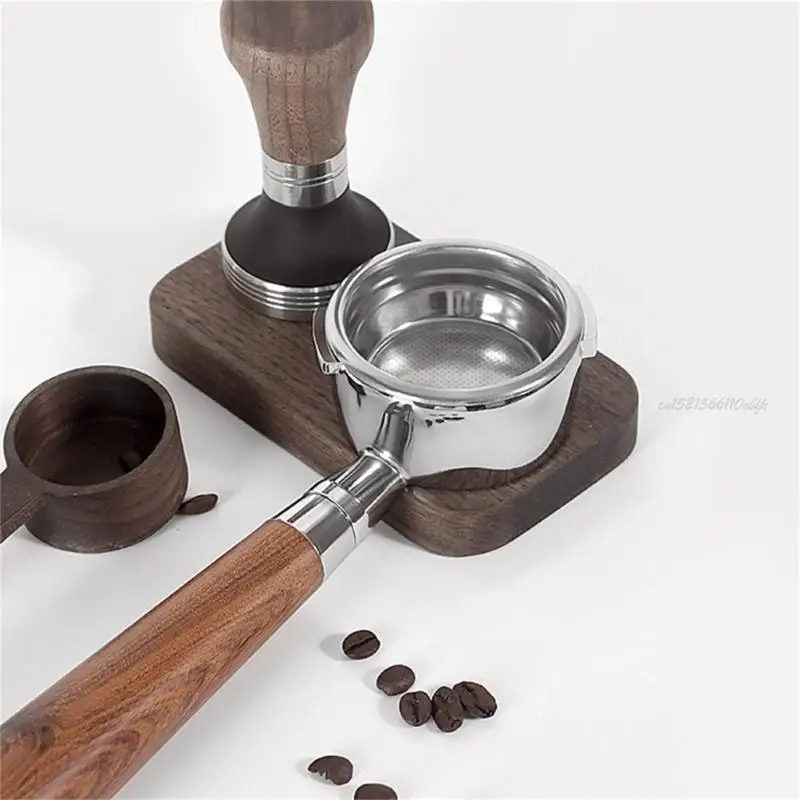 27rb 58 mm Coffee Portafilter sin fondo con cabezal aleación aluminio y cesta filtro Espresso Máquina Portafilter fácil