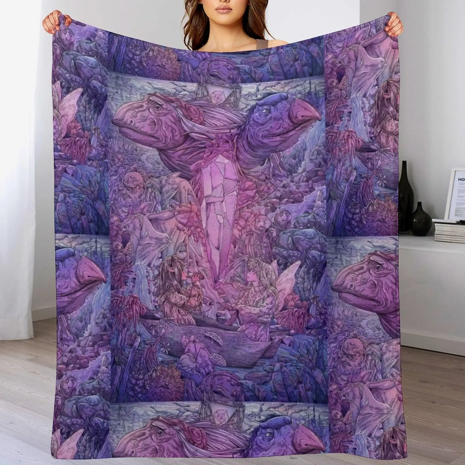 

The Dark Crystal Throw Blanket Soft Beds Furrys Soft Soft Plush Plaid Blankets
