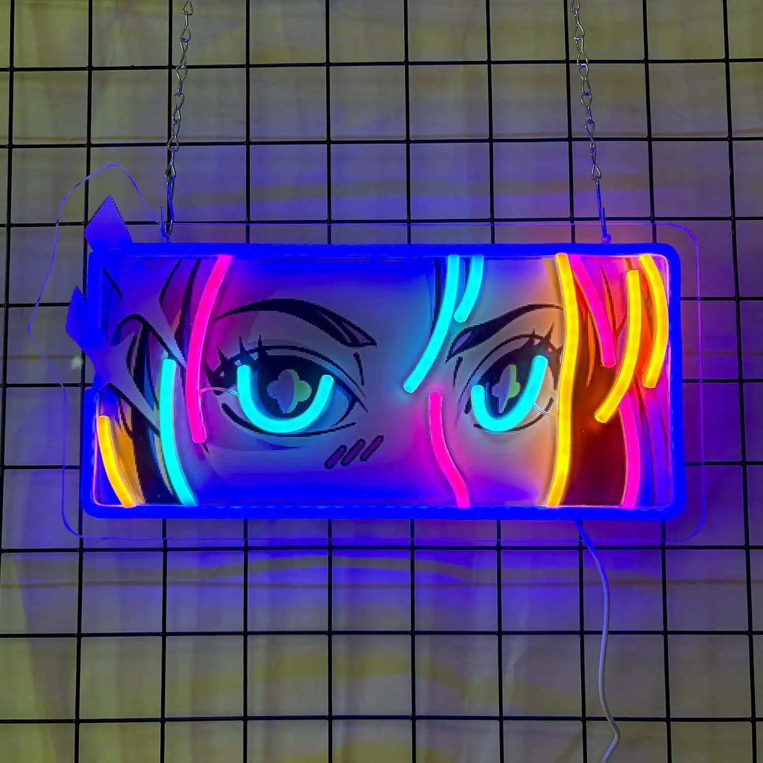 Passionate Eyes Neon Sign USB Dimmable LED Lights for Man Cave Bar Garage Game Room Gothic Wall Decor Birthday Holiday Gifts