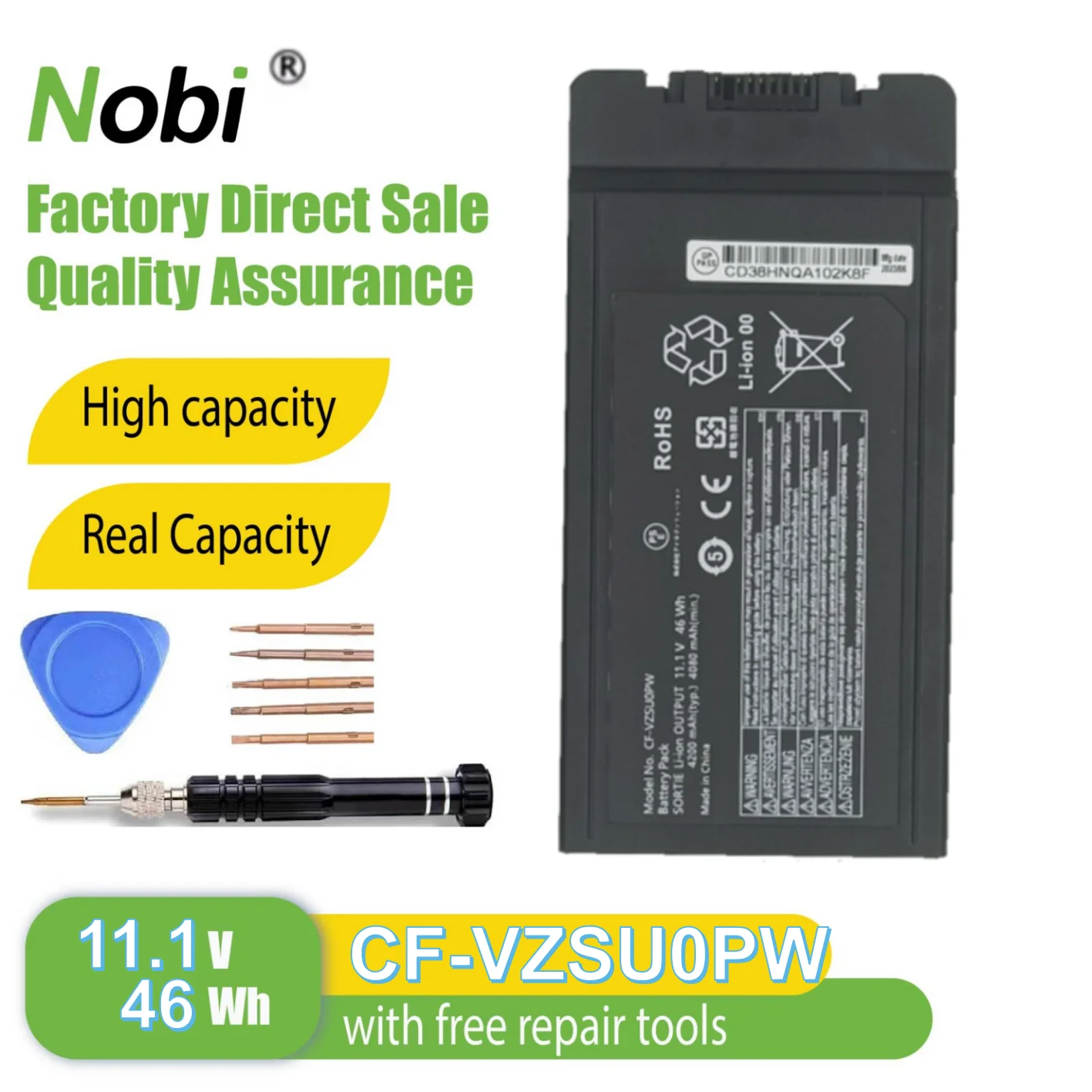 

Аккумулятор Nobi CF-VZSUOPW CF-VZSU0PR CF-VZSU0GJS CF-VZSU0PJS CF-VZSUOGW CF-VZSU0LW CF-VZSU0KJS CF-VZSU0KW для PANASONIC TOUGH BOOK