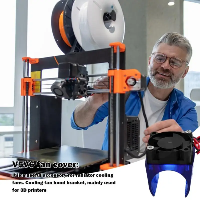 3D-Drucker Lüfter abdeckung v5 v6 3D-Drucker Teile Lüfter kanal Zubehör praktische 3D-Drucker Lüfter abdeckung robust und langlebig für