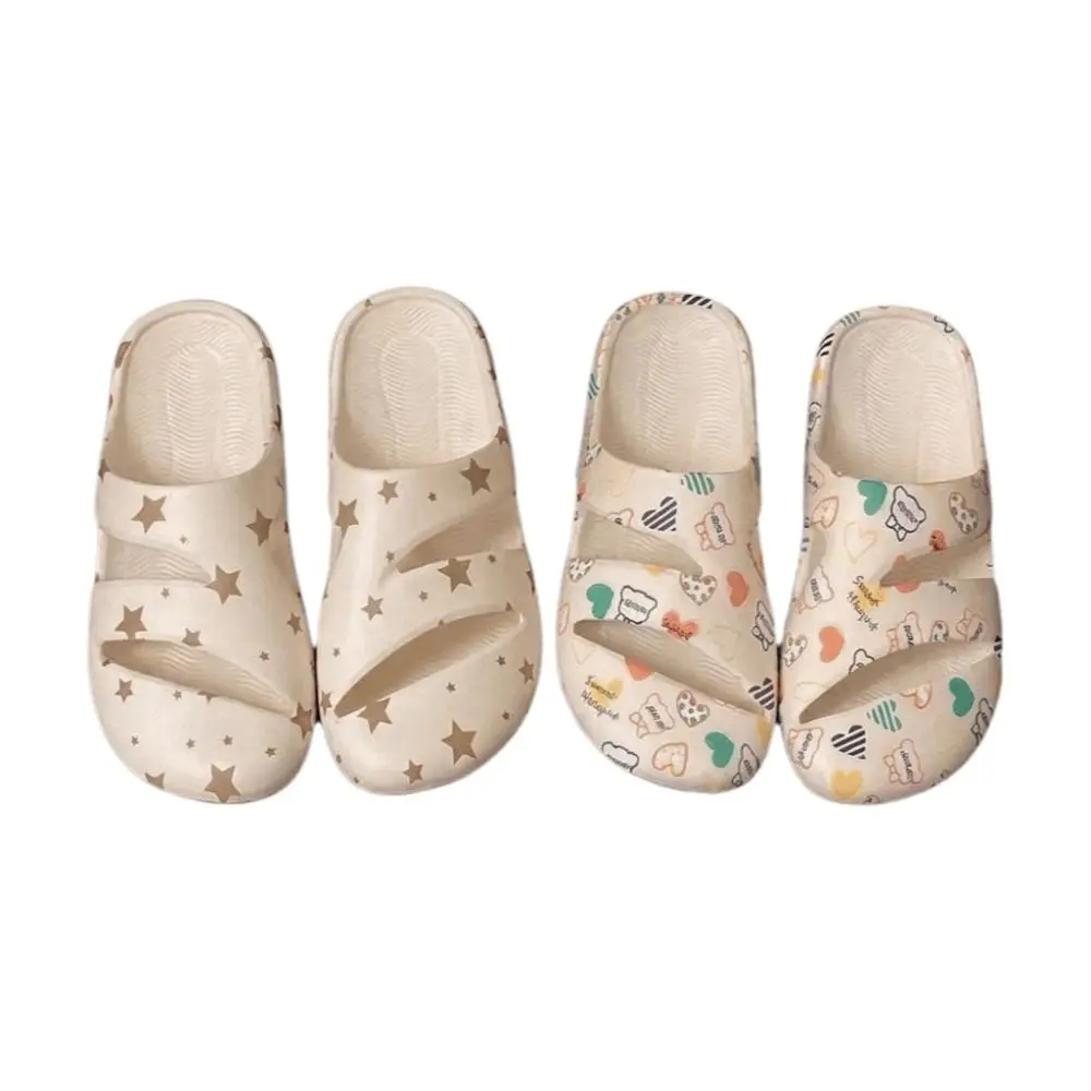 EVA Women’s Slippers Cartoon Print Closed Toe Design House Slippers One-Piece Molded Waterproof Build Summer Sandals