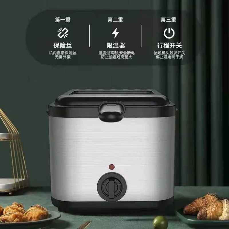 Fryer Multifunctional Integrated Self-thermoelectric Fryer French Fries Machine Oil Slicer  Electric Deep Fryer 220V