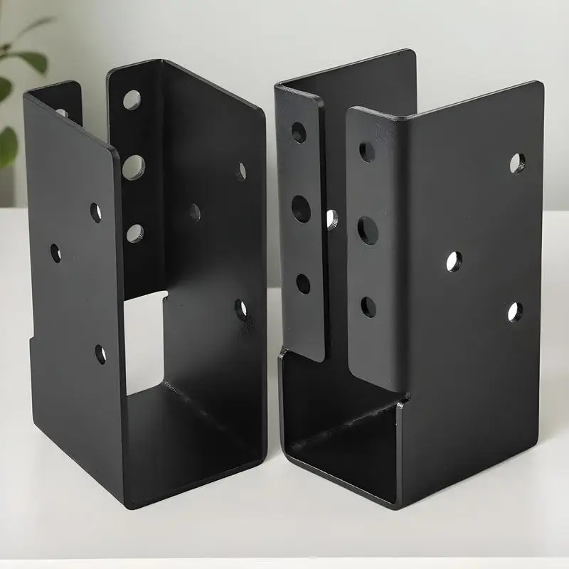 2x4 Joist Hanger Deck Railing Concealed Connectors Heavy Duty Joist Brackets Set of 2 Woodwork Beam Support for Pergola Handrail
