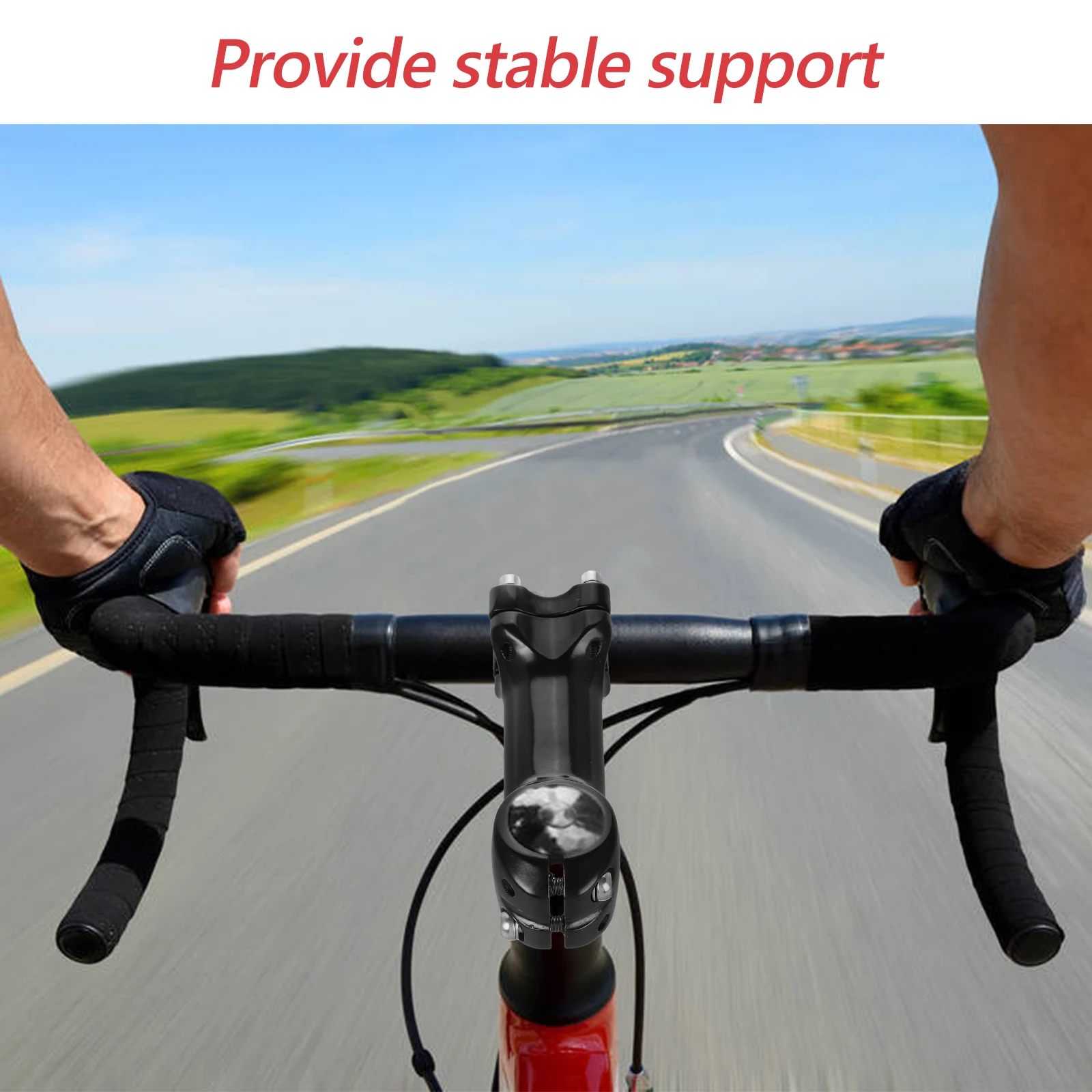 

Bicycle Aluminum Alloy Riser Stem Adjustable Extension Bracket Handlebar Extender for Mountain Bike Lightweight Durability Bike
