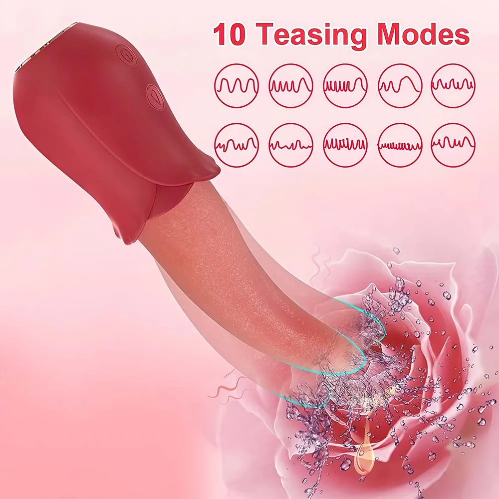 High Quality Powerful Tongue Licking Vibrator Vagina Clitoris G Spot Stimulator Nipple Massager Adult Sex Toy for Women view 2