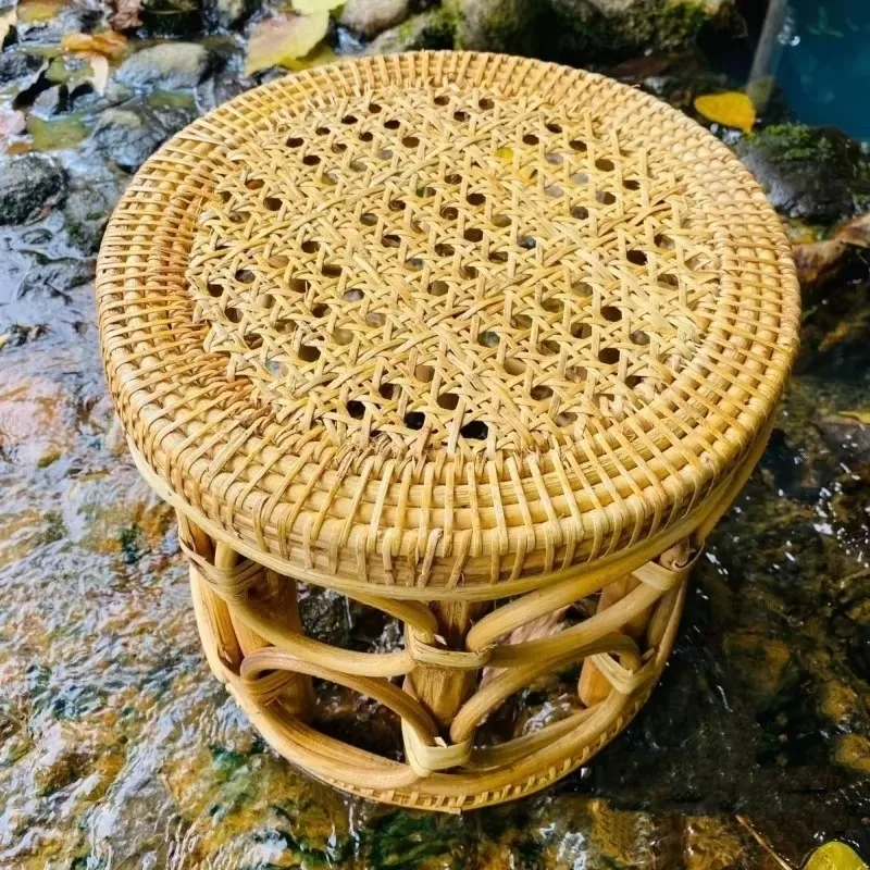 American Kitchen Dining Stool Rattan Interior Economic Space Saving Dining Stools Auxiliary Design Sillas Para Comedor Furniture