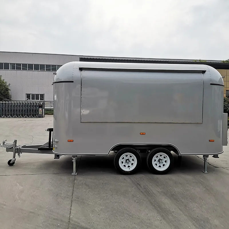 Mobile Food Trailer with Lockable Doors Anti Theft Design Vending Truck for Outdoor Business Use