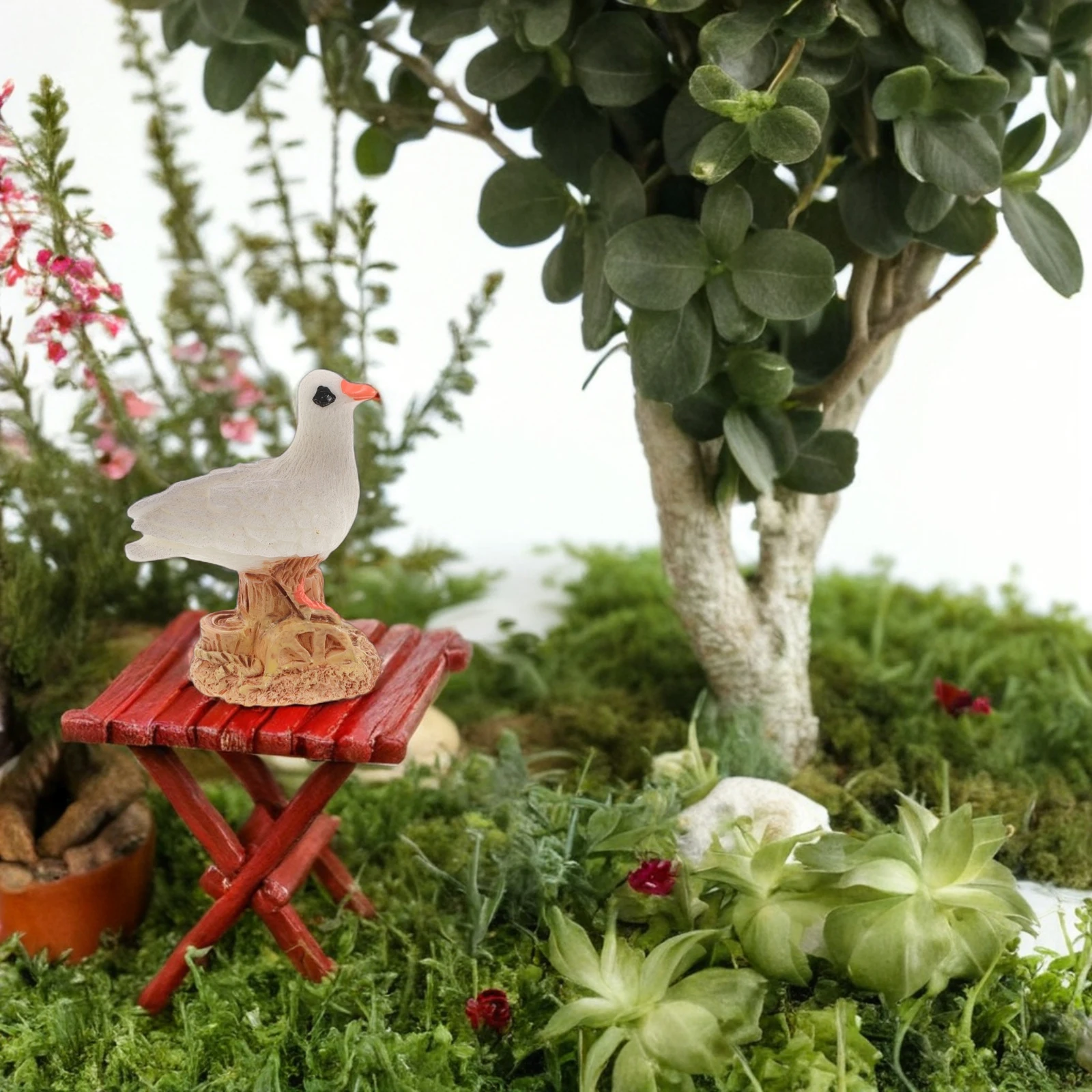 

10 Pcs Seagull Ornaments Coastal Decor Birds Sculpture Statues Home Desktop Decoration Resin for