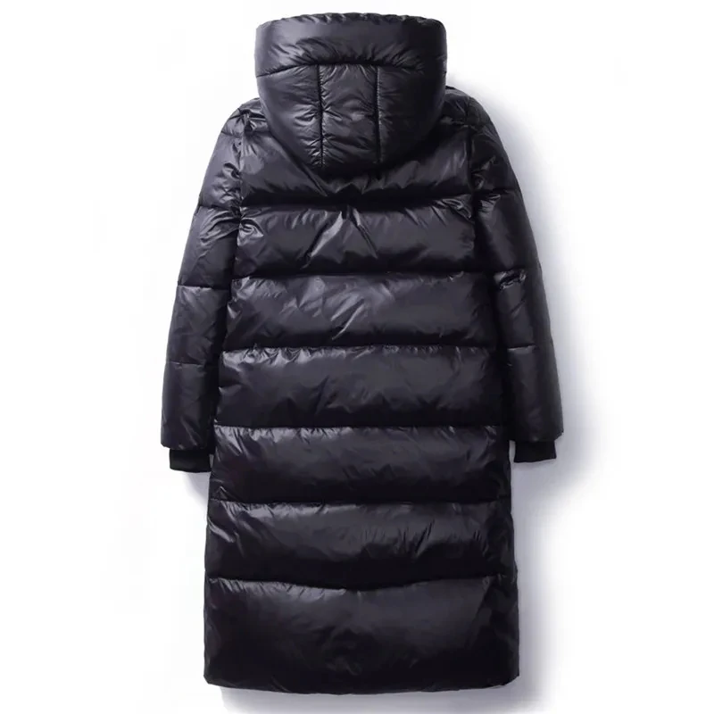 2024 Winter Donzen Katoenen Jassen Dames Lange Parka 'S Slanke Capuchon Warme Winterjassen Dames Zwarte Winddichte Overjassen Streetwear