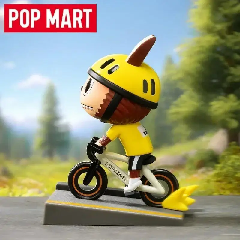POP MART Labubu The Monsters Summer Cycling Series Blind Box Toys Ornaments Guess Bag Decorazione del desktop Modello Kawaii Regali per ragazze