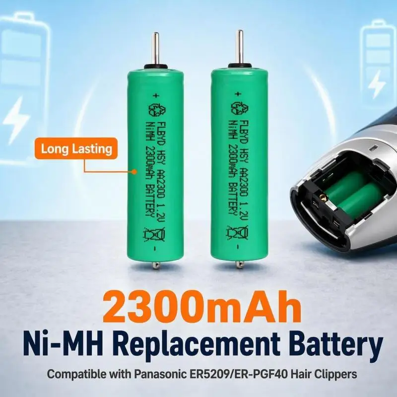AA 1.2V 2300mAh Ni-MH Replacement Battery Compatible with P anasonic ER5209 ER-PGF40 WGC5B PGF80 Electric Hair Clipper