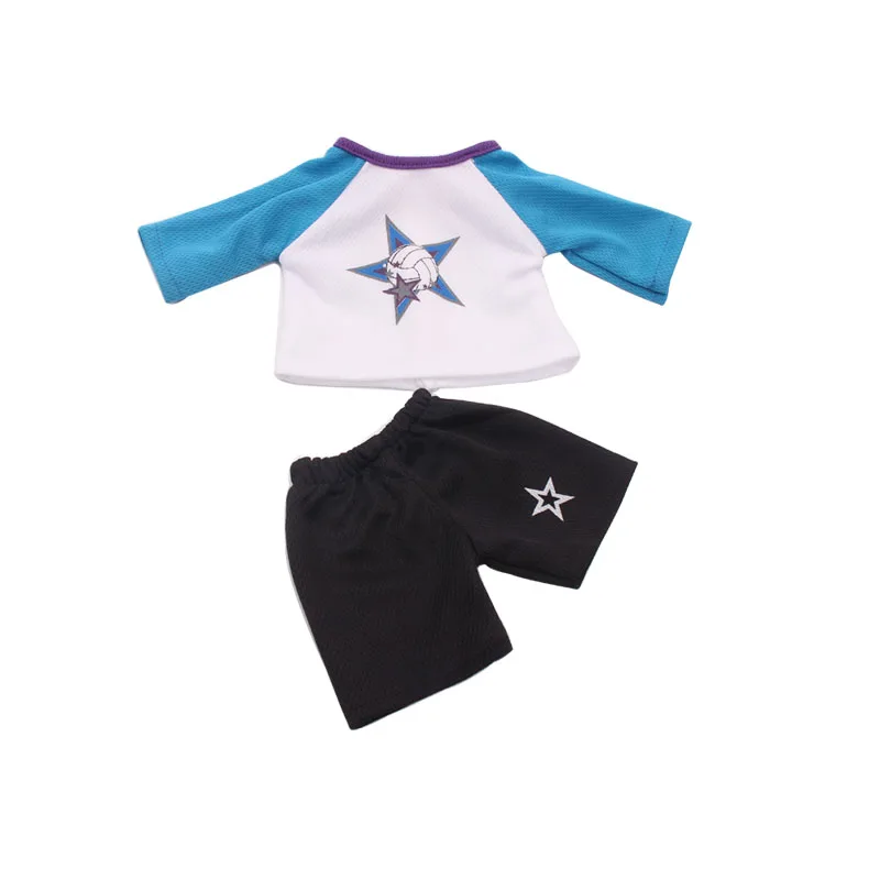 American Ours e Geração Baby Reborn Dolls, Basketball Jersey, American Doll Clothes, Acessórios, T-Shirt Esportiva, 43 cm, 18 Polegada