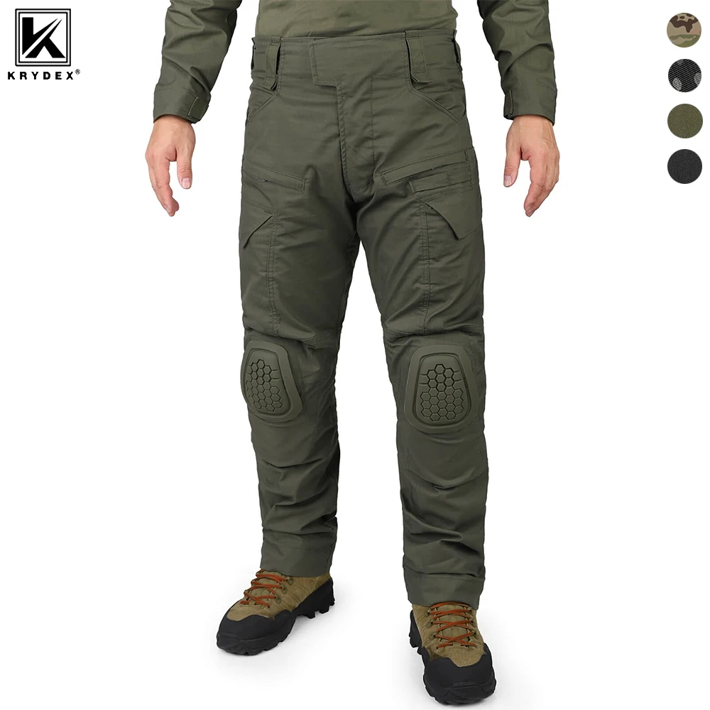 KRYDEX Tactical G4 Combat Pants Outdoor Sports Hiking Trainning Trousers with knee Pads Gen4 Multi Pockets Men's Work Pant