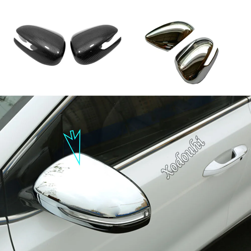 Car ABS Decoration Sticks Rear View Eyebrow Side Glass Mirror Cover Trim Frame 2PCs For Kia Sportage KX5 2016 2017 2018