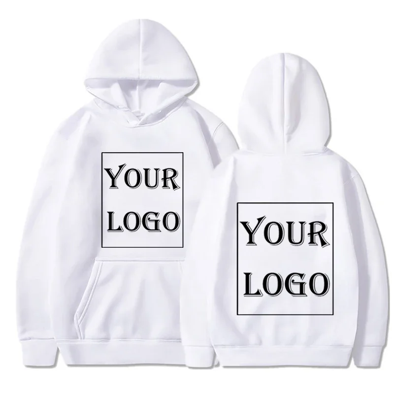 Custom Hoodies Black Sweatshirts Your Own Design Multicolor Logo Fashion Men Women Y2k Tops Streetwear DIY Printing Sweatshirt