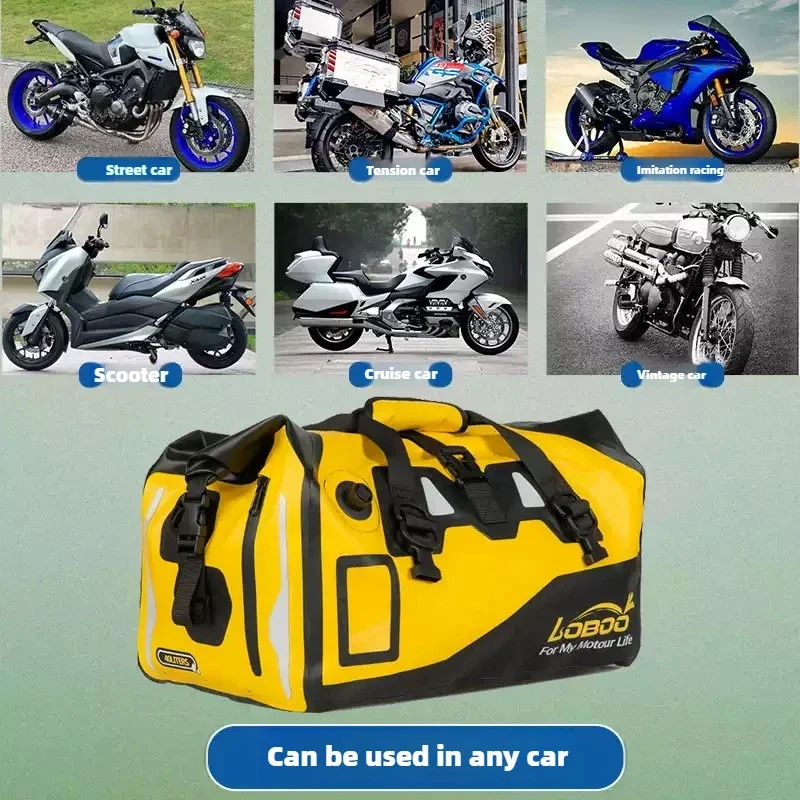 LOBOO Motorcycle Backseat Bag Waterproof Wear-resistant Tail Bag Rider Motorcycle Equipment Motorcycle Hanging Bag