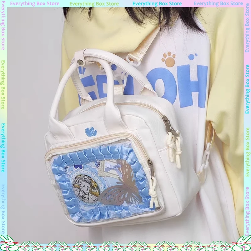بلون أنيمي حقيبة ساعي اليابانية سعة كبيرة حقيبة كتف متعددة الاستخدامات اتجاهين السلع شارة Itabag دمية حقيبة #6
