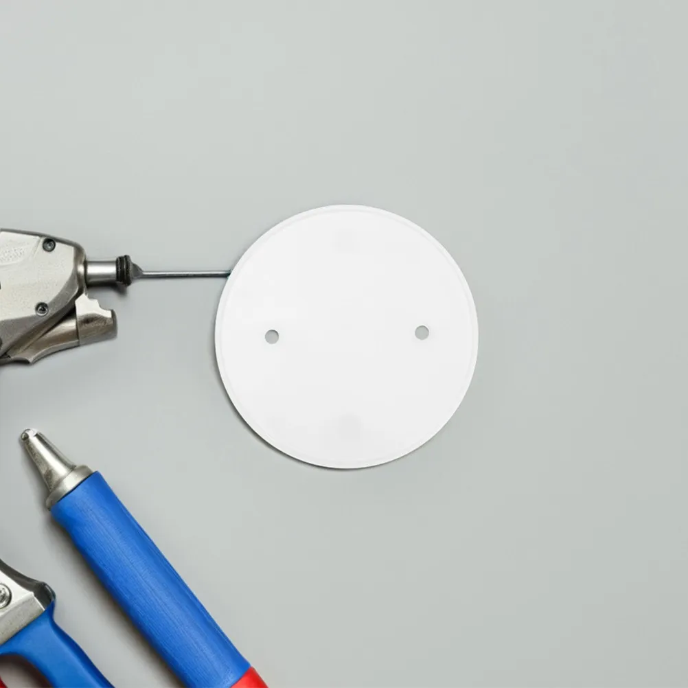 8Pcs Ceiling Blank Cover Plates Round Electrical Box Cover Plate White Ceiling Light Covers for Home Office Wire Organization