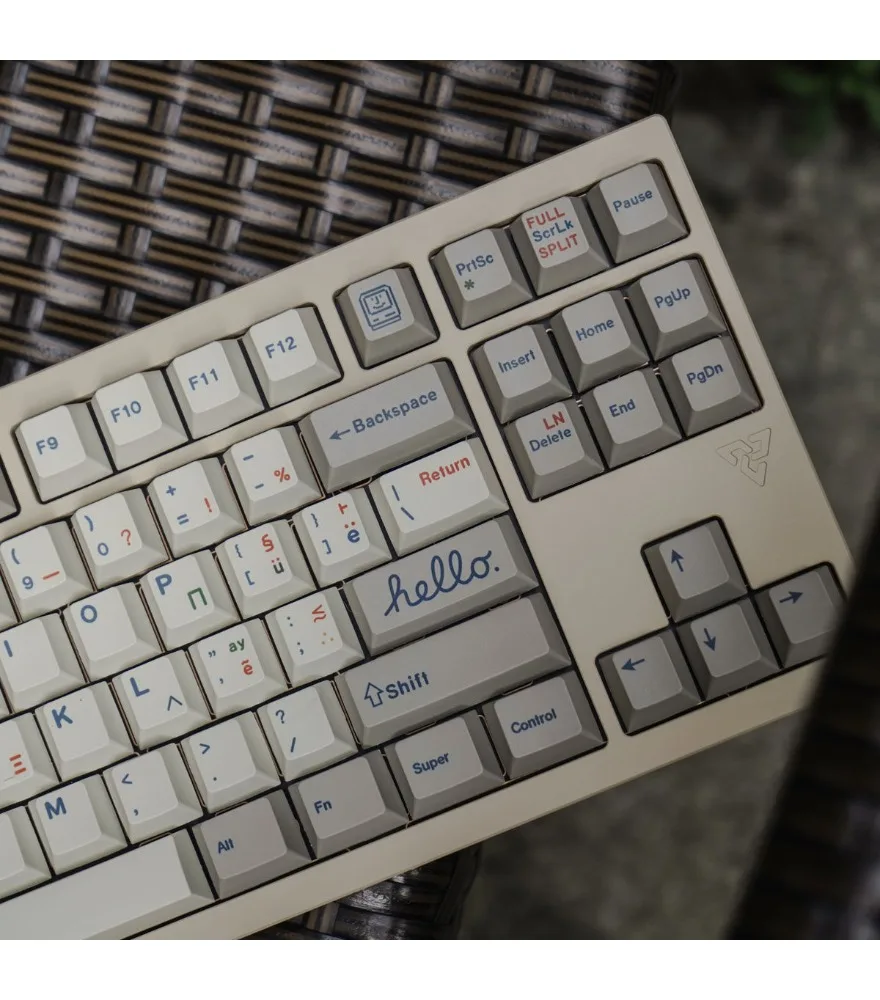 

Retro Greek Mechanical Keyboard Keycap 142 Keys PBT Hot Sublimation Customized Cherry Original Factory Height Adaptation 61