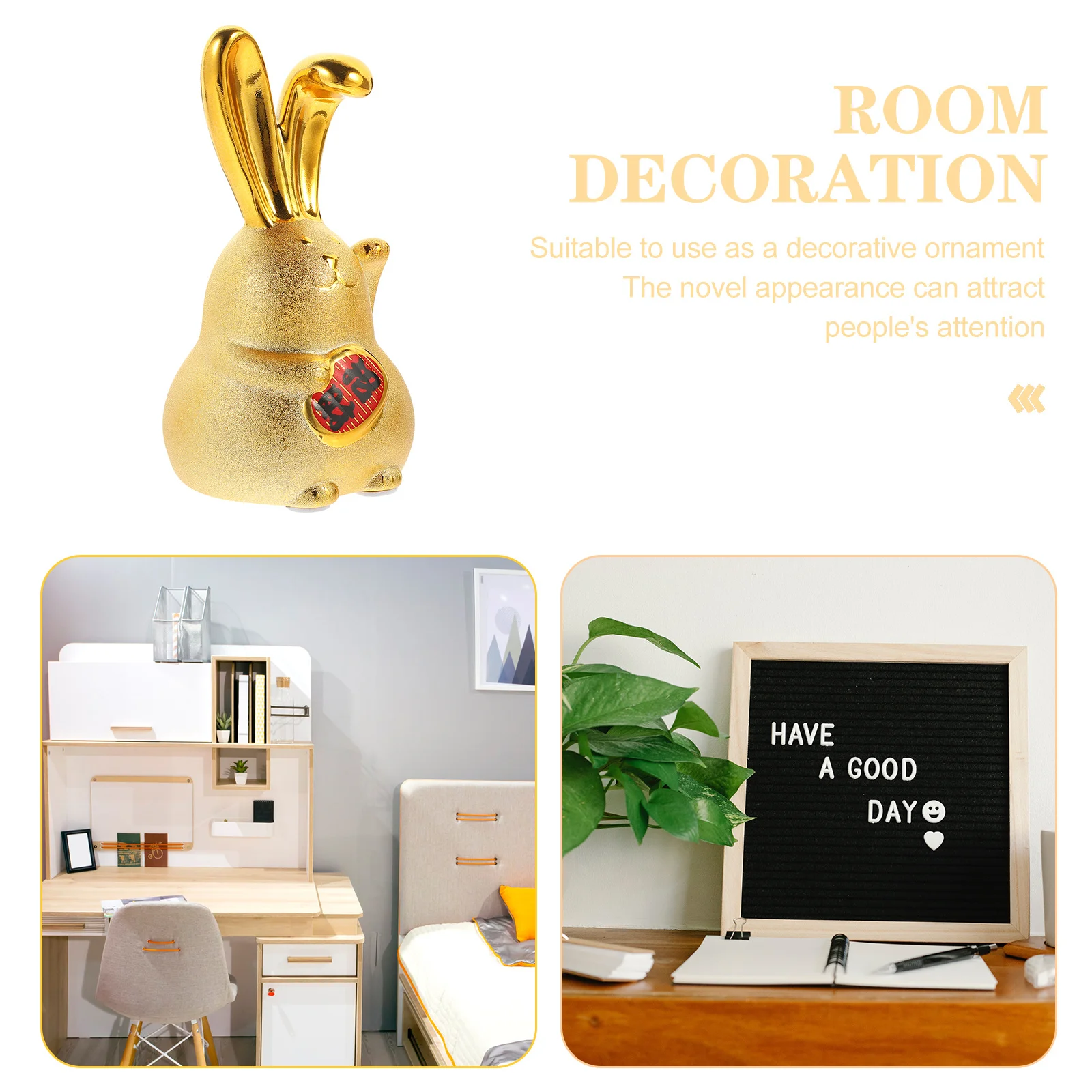 

Zodiac Rabbit Piggy Bank Decorative Coin Container Kids Money Jar Large Capacity Saving Box Gift Zodiac Rabbit Piggy Bank