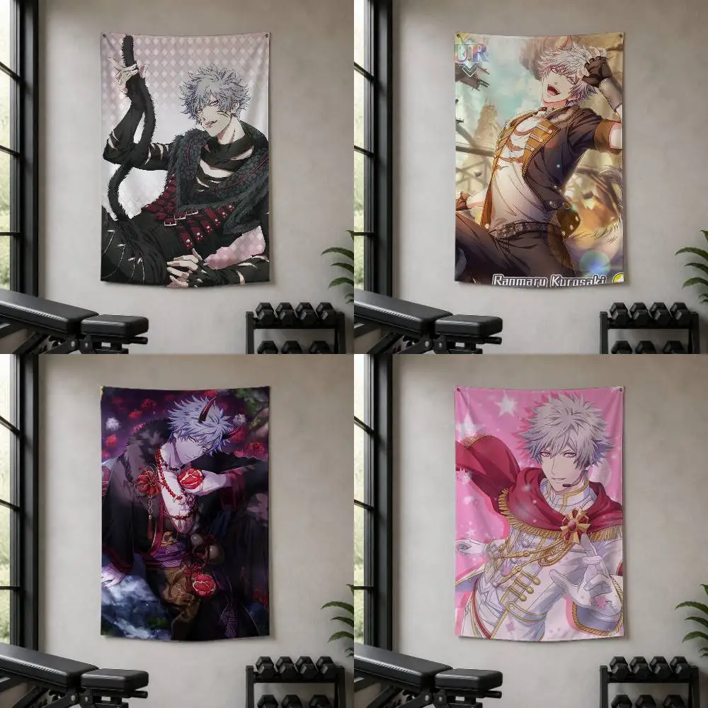 Uta no Prince Ranmaru Kurosaki  Decorative Wall Flag Banner for Home Garden Garage Indoor Outdoor Decor