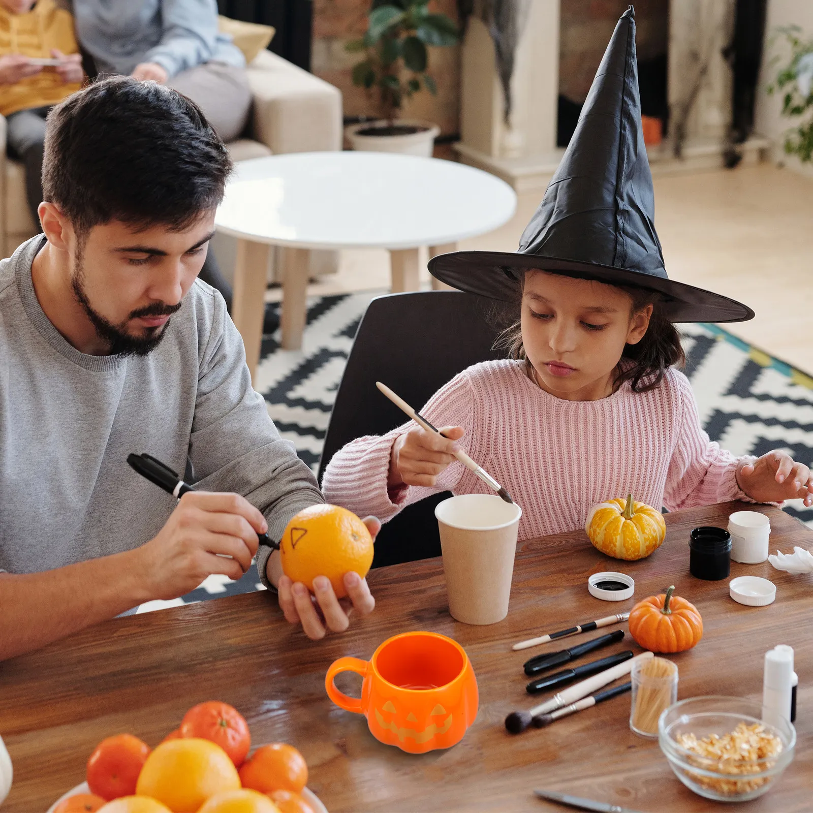 Pumpkin Ceramic Cup Halloween Mug Large Capacity Smooth Edge Portable Coffee Mug for Home Office Decorative Use