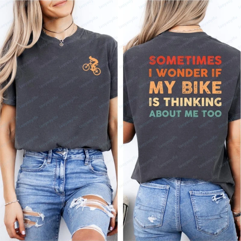 Cycling T-Shirt: Funny Bike Lover Gift Women Clothing Shirts for Women Harajuku Oversized T Shirt Aesthetic Clothes Vintage Tops