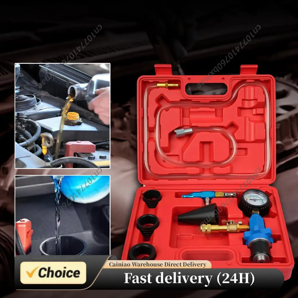 

Radiator Cooling System Vacuum Purge Coolant Refill Tool Kit Coolant Refilling Kit Auto Car Radiator Coolant Purging Tools Set