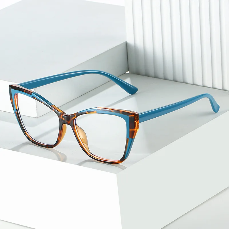 KAMMPT Oversized Cat Eye Women Glasses 2024 Fashion Ultralight Blue Light Blocking Eyewear New Original Computer Spectacles image 4