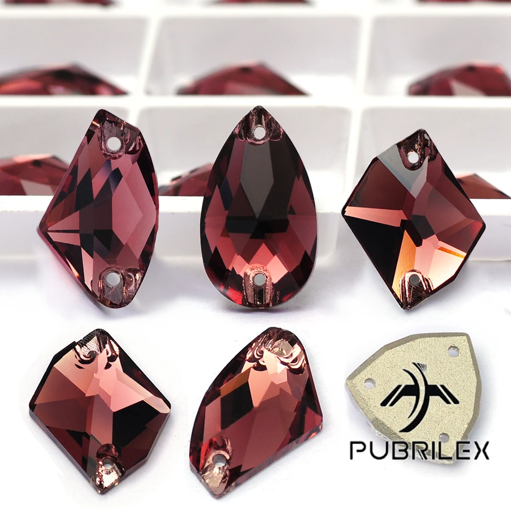 

Burgundy Drop Cosmic Galactic Sewing K9 Crystal Needlework Glass Rhinestones Gymnastic Wedding Dress DIY Jewelry Gems Decoration
