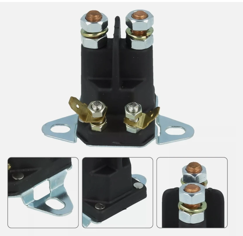 12V 4 Poles Starter Solenoid For Many Lawn Mower Moun Replacement 18736100/0 12VDC 117-1197 Starter Solenoid Accessories
