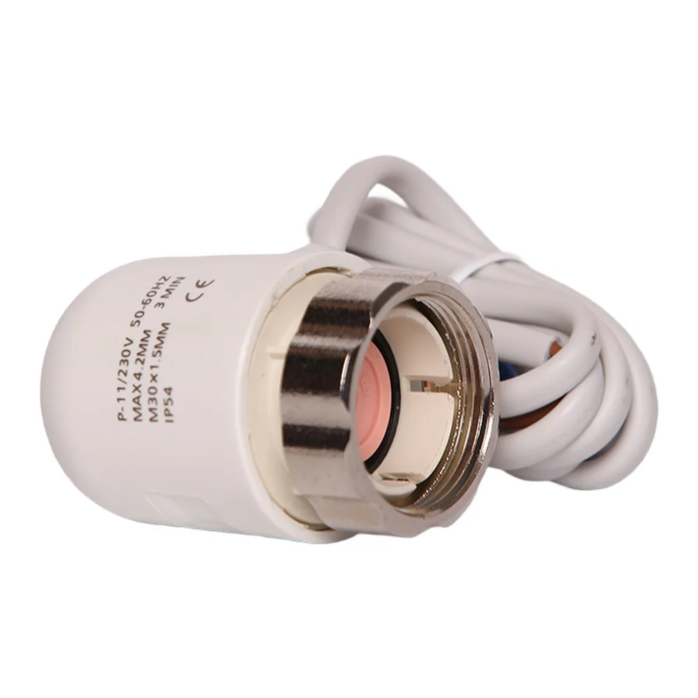 230VAC Normally Closed Electric Thermal Actuator  For Underfloor Heating TRV Thermostatic Radiator Valve IP43 Protection