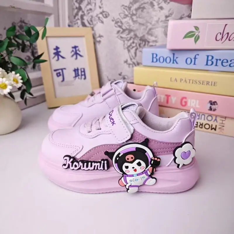

Hot Sanrio Kuromi Girl Kawaii Sneakers Autumn and Winter Student Fashion Cartoon Anime Non-Slip Child Leisure Sneakers New Style