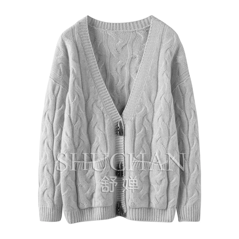 Sweater Women 100% Cashmere New Knitted Cardigan  Sweaters for Women  Sueter Mujer Invierno