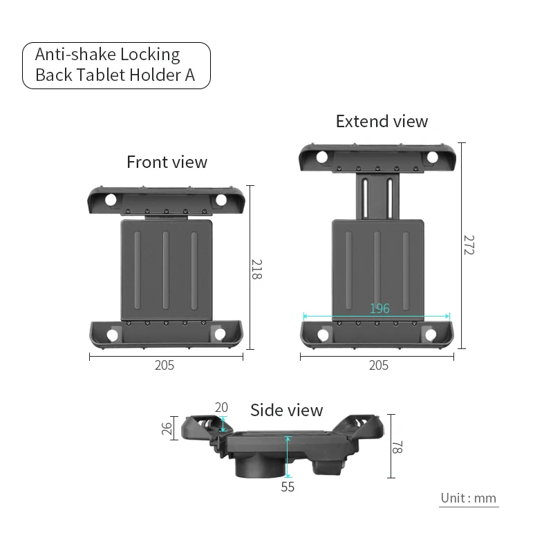 VINmounts Lockable Anti-Theft Plastic Tablet Holder Mount for for Tab A7 Secure Display Stand VIN-PBJ-02-LOCK
