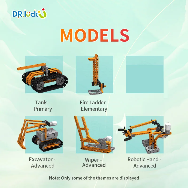 Dr. Luck Machinery Workshop การศึกษาประกอบของเล่นเด็กเกมไฟฟ้าของเล่นเด็กวันเกิดของขวัญบล็อกตัวต่อของเล่น