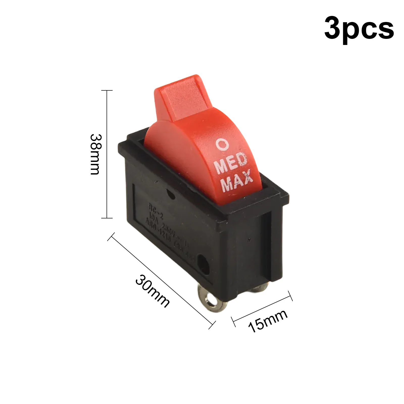 30*30mm Three-speed Switch Better Conductivity Black And Red Colors Flame Retardant Material Sensitive for response