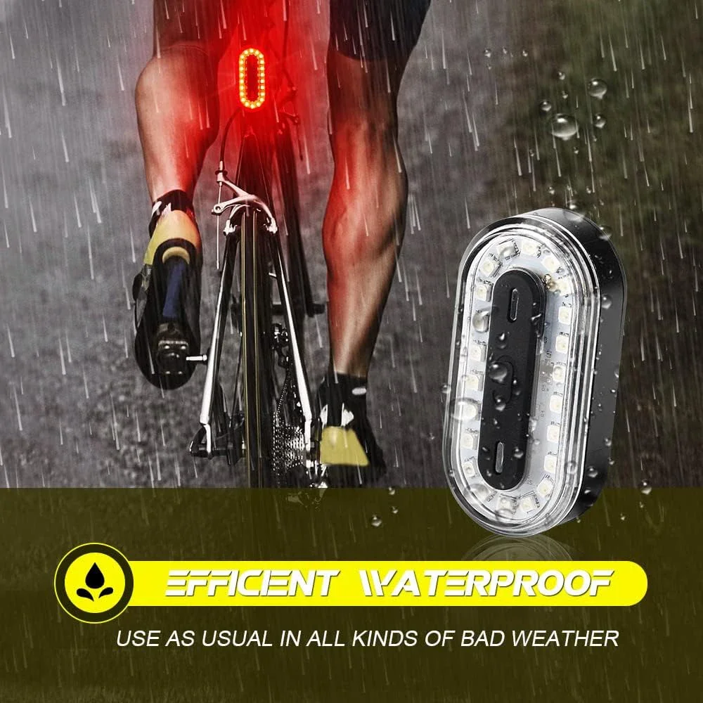 RGB Colorful Bike Light 600 Mah 14 Modes Bicycle Rear Taillight Type C Charge IPX6 Waterpoof Bike Lamp With Memory Mode