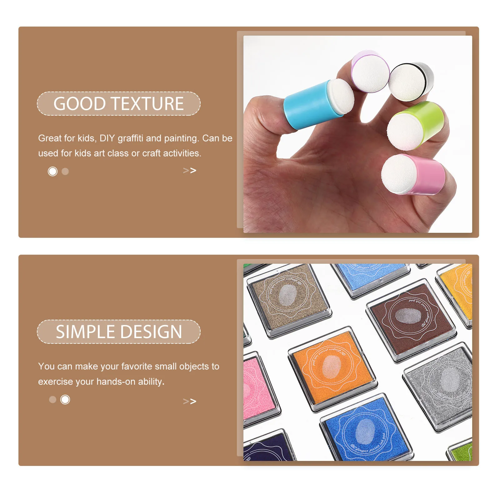 1 Set DIY Schilderen Vingerspons Graffiti Kunst Knutselset voor Kinderen Kleuterschool Beginners Met Inktkussen Tekensponsen